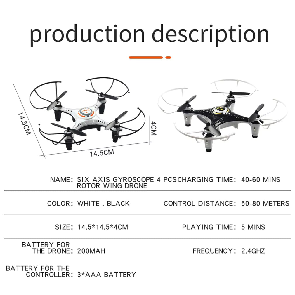 Remote Control Drone – High-Performance RC Quadcopter with Camera – Kids & Adults Friendly Drone