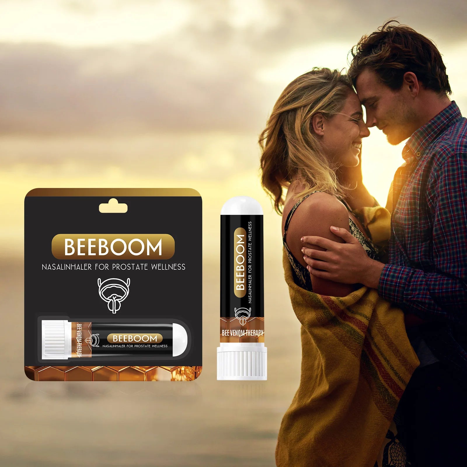 Oveallgo BeeBoom Nasal Inhaler – Natural Wellness Support for Men – Refreshing Herbal Inhaler