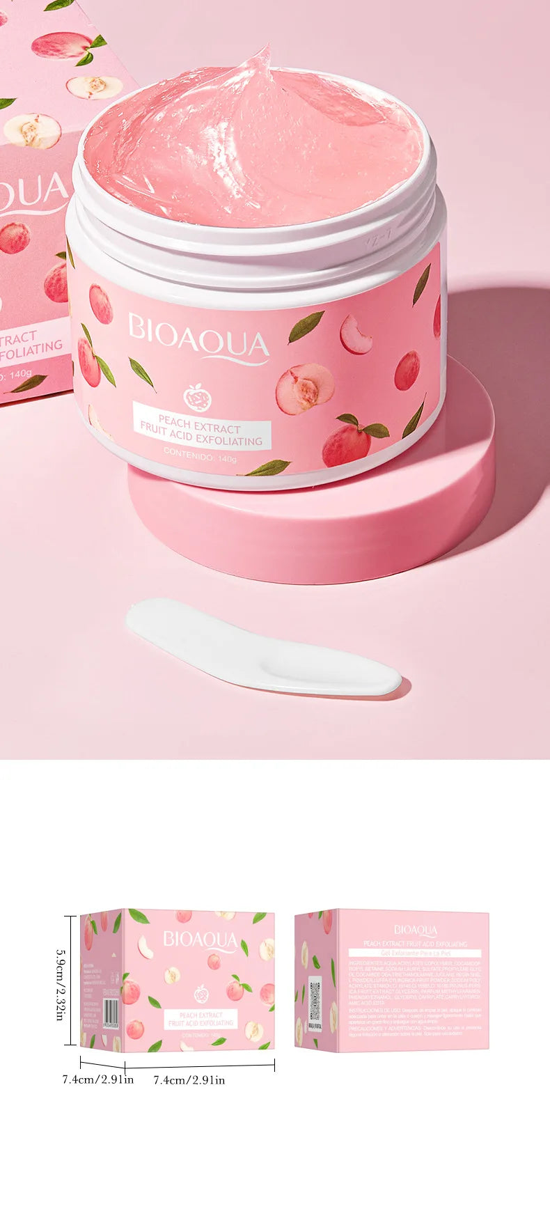 Bioaqua Body Sugar Scrub – Exfoliating Skin Softener with Natural Sugar & Moisturizing Formula – Smooth & Glowing Skin