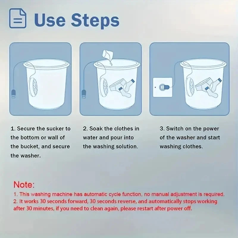 2-in-1 Mini Washing Machine – Portable Compact Washer & Spinner – Efficient Laundry Solution for Home & Travel