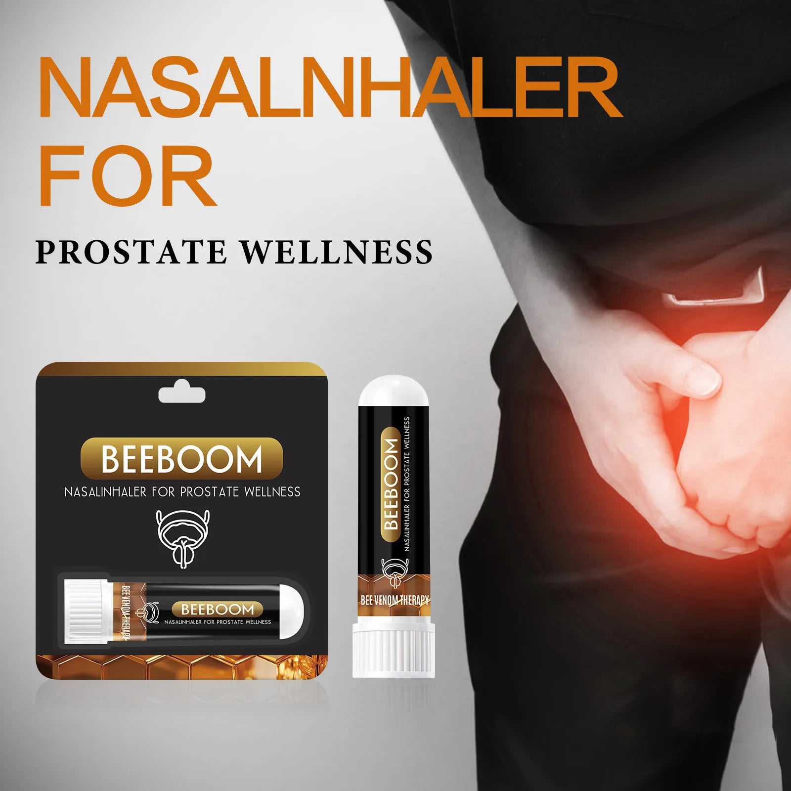 Oveallgo BeeBoom Nasal Inhaler – Natural Wellness Support for Men – Refreshing Herbal Inhaler