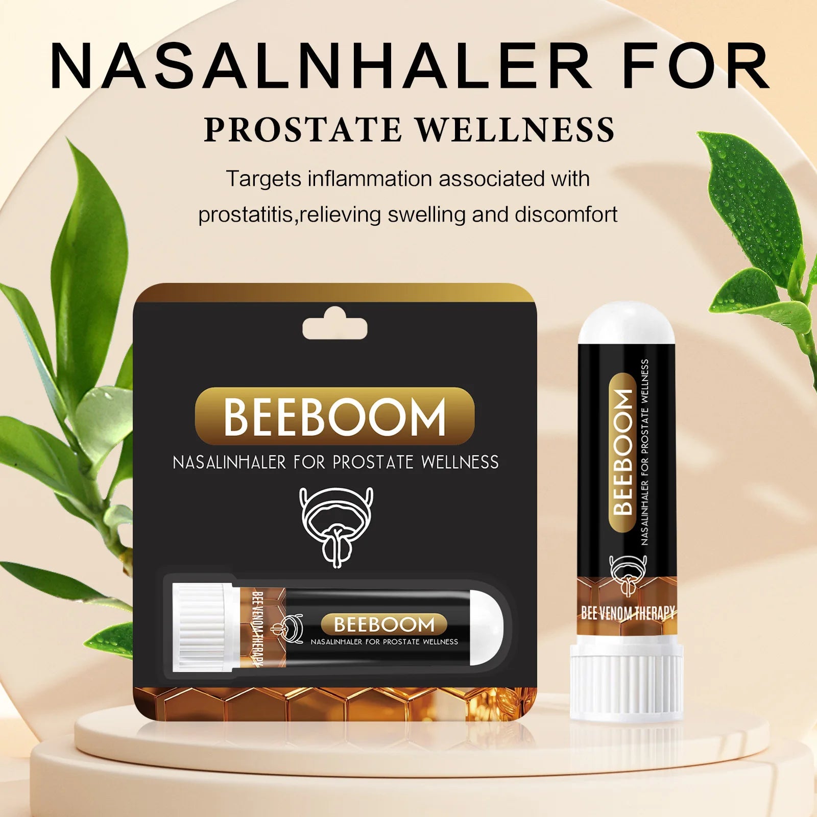 Oveallgo BeeBoom Nasal Inhaler – Natural Wellness Support for Men – Refreshing Herbal Inhaler