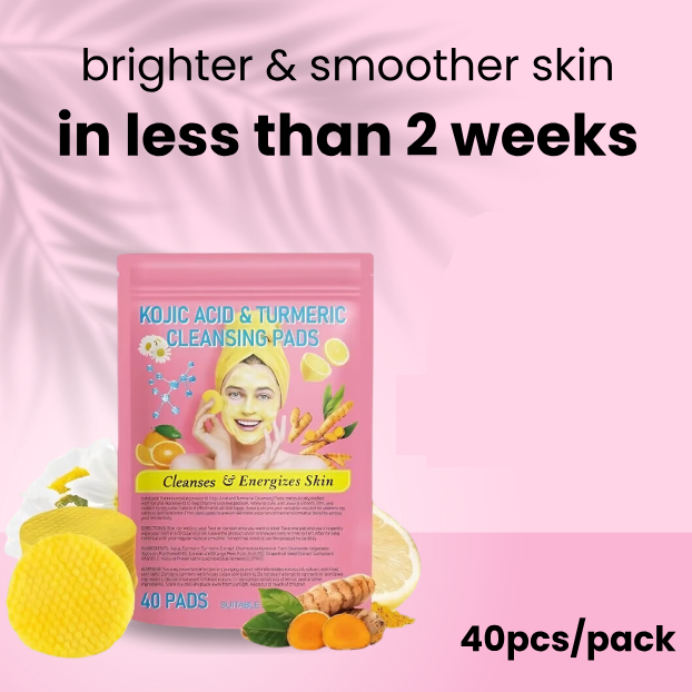 Turmeric Acid Cleaning Pads – Deep Clean & Exfoliating Skin Care Pads – Brighten, Smooth & Revive Skin