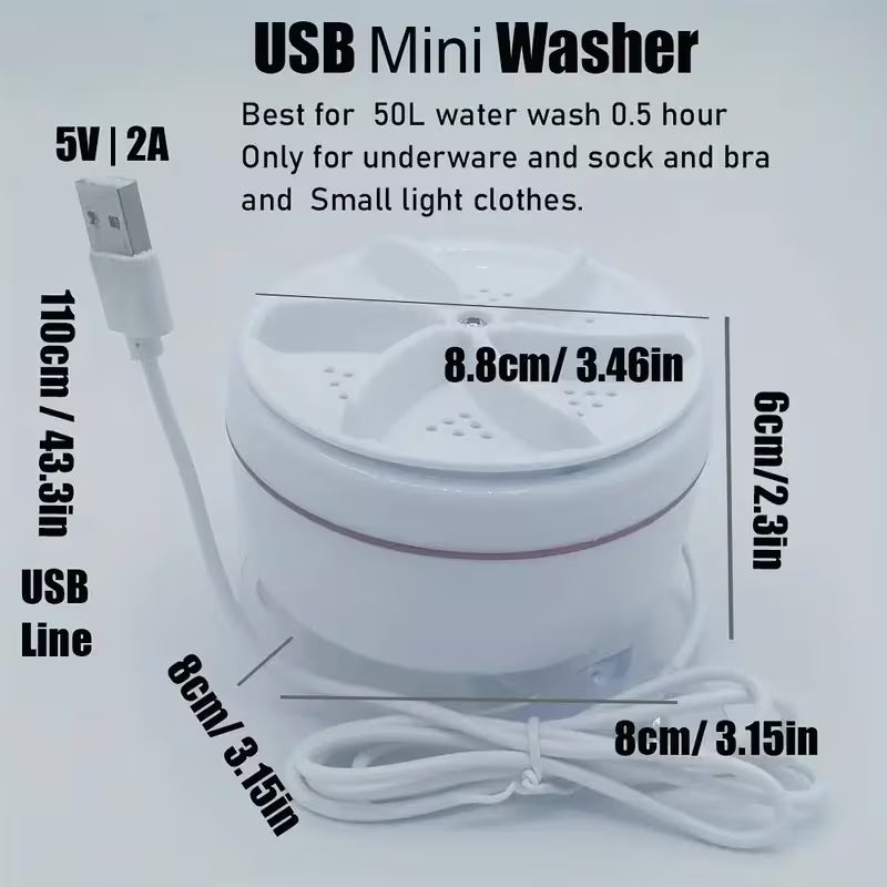 2-in-1 Mini Washing Machine – Portable Compact Washer & Spinner – Efficient Laundry Solution for Home & Travel